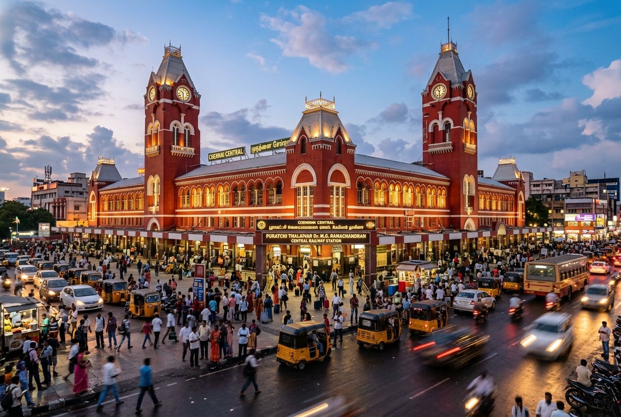 Chennai Central Railway Station - Bismi Cabs